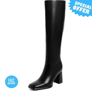 BRAND NEW Modatope Knee High Boots Women Chunky Heel Side Zipper